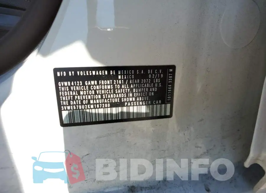 3VWE57BU2KM167280 Photo# 13