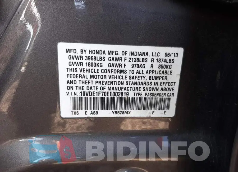 19VDE1F70EE002819 Photo# 13