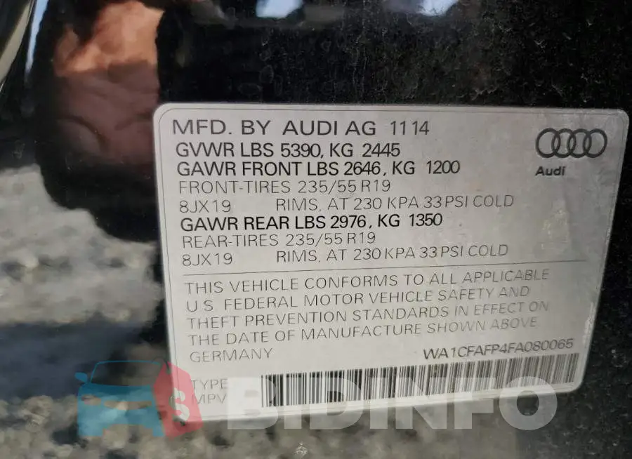 WA1CFAFP4FA080065 Photo# 13