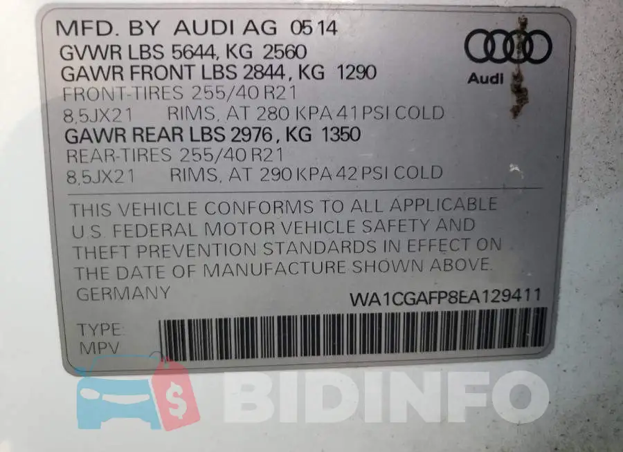 WA1CGAFP8EA129411 Photo# 12
