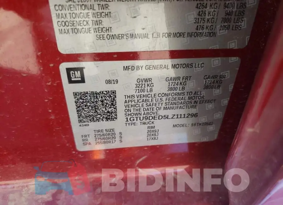1GTU9DED5LZ111296 Photo# 12