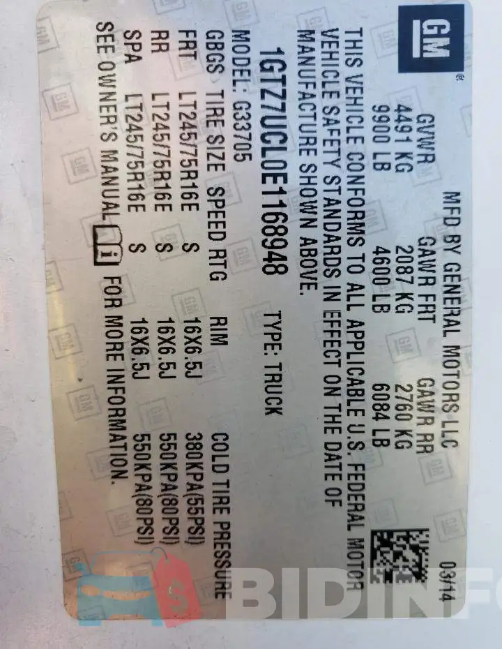 1GTZ7UCL0E1168948 Photo# 13
