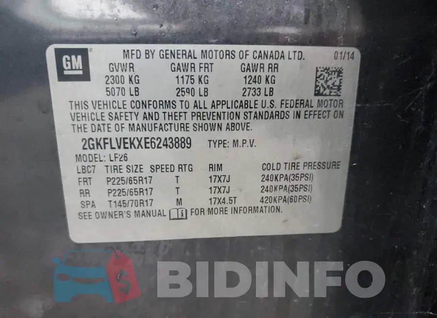 2GKFLVEKXE6243889 Photo# 13