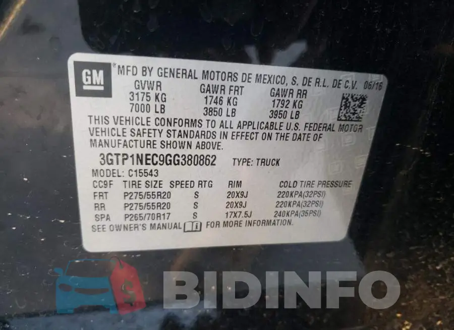 3GTP1NEC9GG380862 Photo# 12