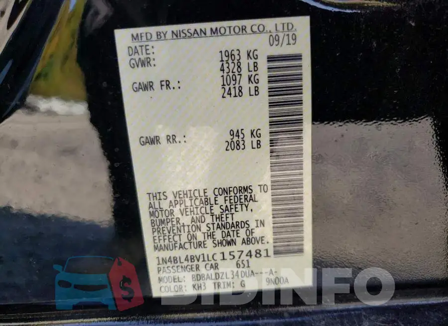 1N4BL4BV1LC157481 Photo# 12