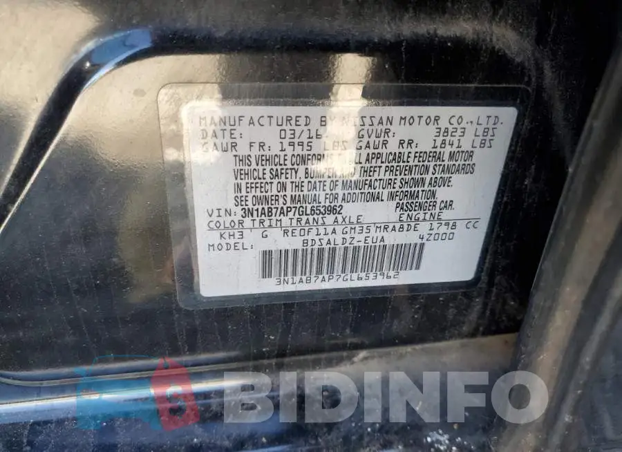 3N1AB7AP7GL653962 Photo# 12