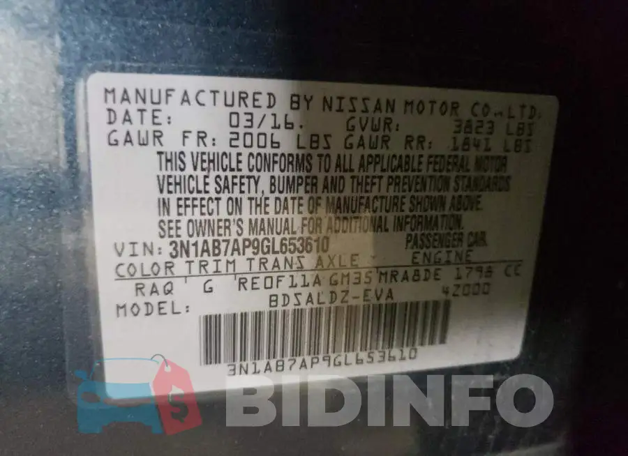 3N1AB7AP9GL653610 Photo# 12