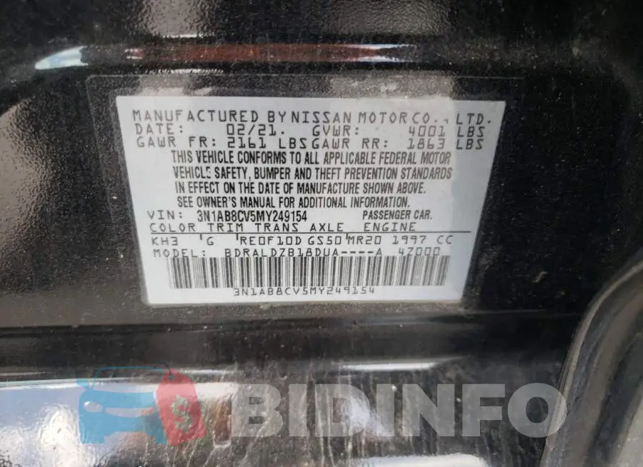 3N1AB8CV5MY249154 Photo# 13