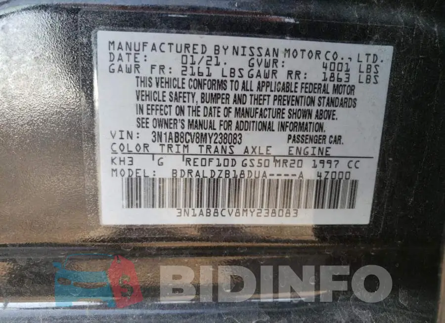 3N1AB8CV8MY238083 Photo# 12