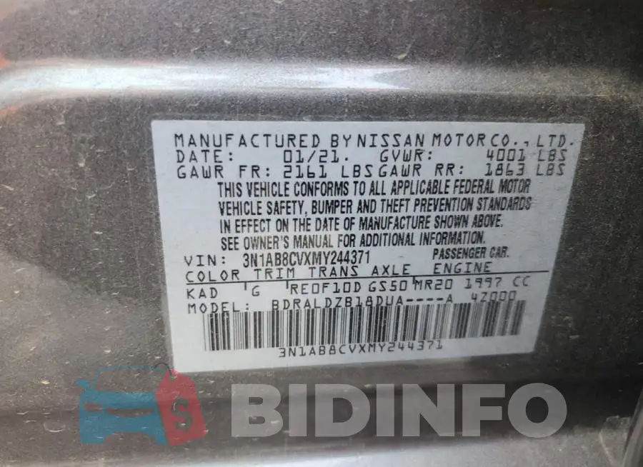 3N1AB8CVXMY244371 Photo# 12