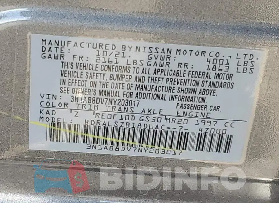 3N1AB8DV7NY203017 Photo# 12