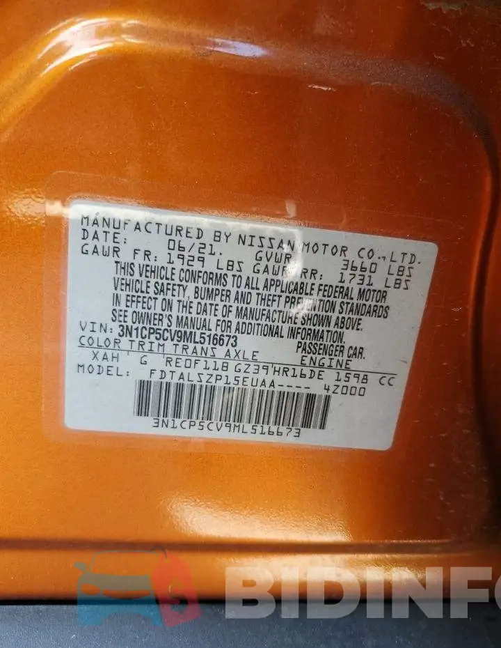 3N1CP5CV9ML516673 Photo# 12