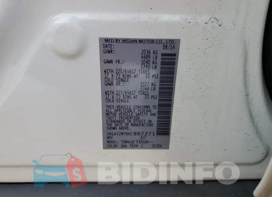 5N1AT2MT6EC867271 Photo# 12