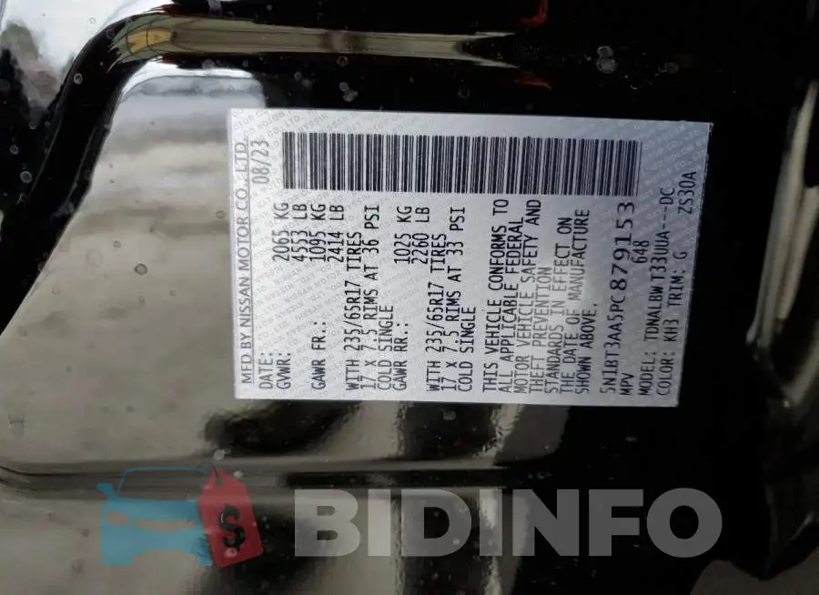 5N1BT3AA5PC879153 Photo# 13