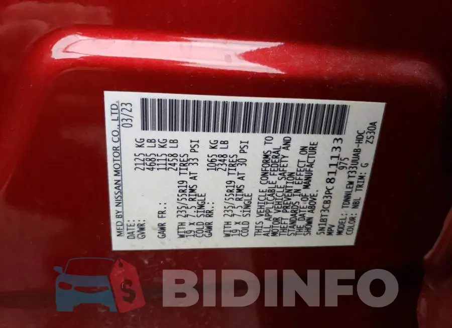5N1BT3CB3PC811133 Photo# 12