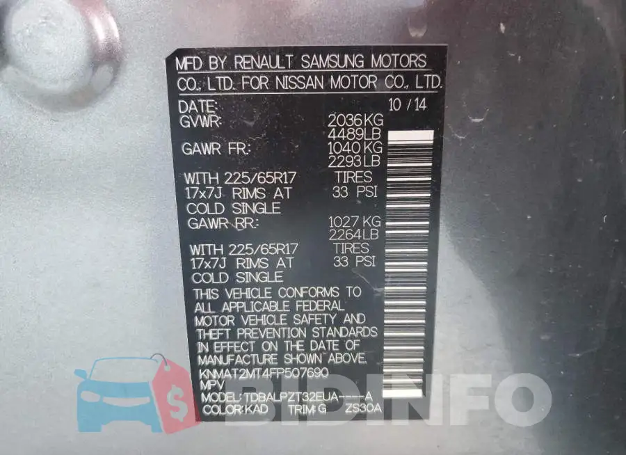 KNMAT2MT4FP507690 Photo# 12