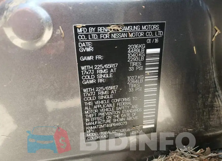 KNMAT2MT4GP646073 Photo# 13