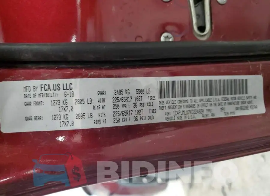 1C4PJMLX7KD224020 Photo# 14