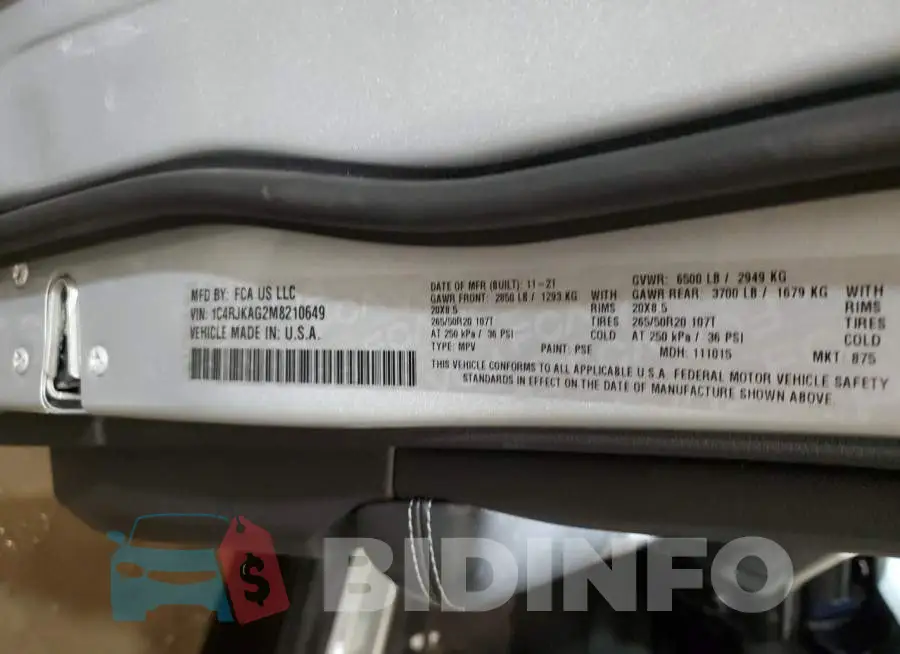 1C4RJKAG2M8210649 Photo# 13