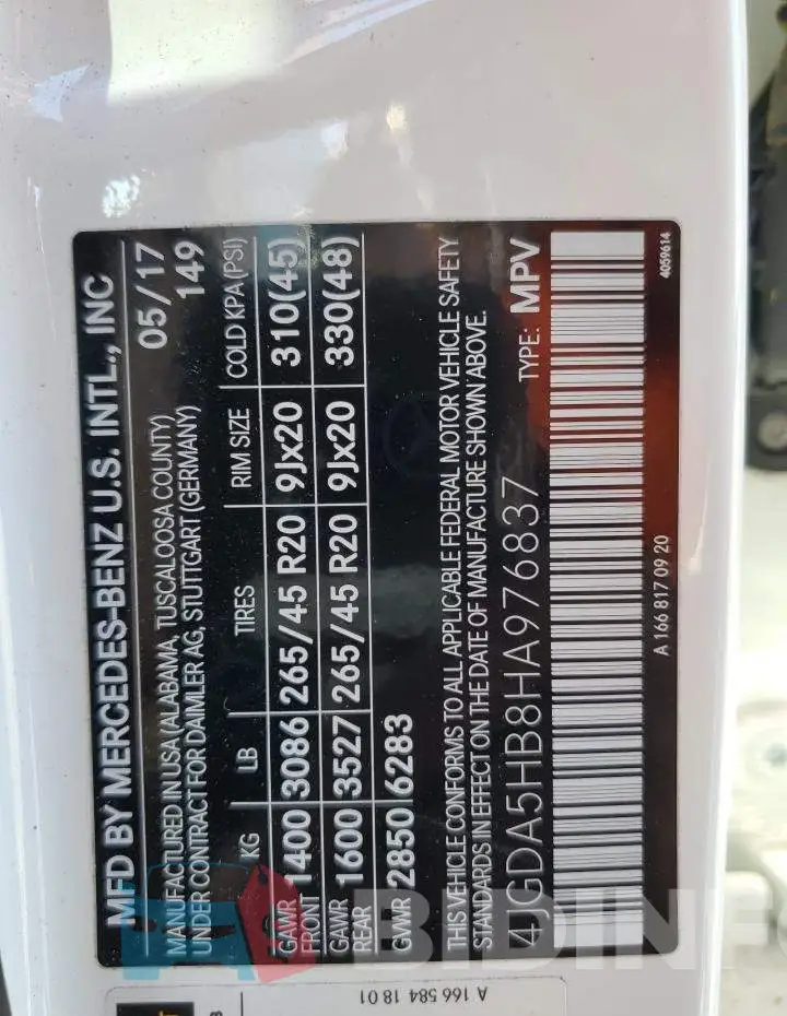 4JGDA5HB8HA976837 Photo# 12