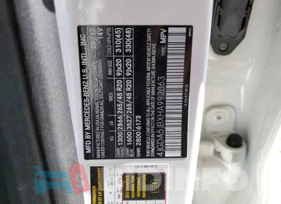 4JGDA5JBXHA992063 Photo# 13