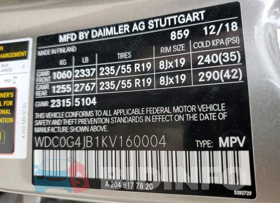 WDC0G4JB1KV160004 Photo# 13