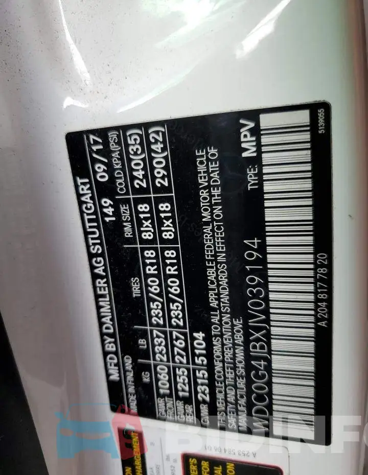 WDC0G4JBXJV039194 Photo# 14