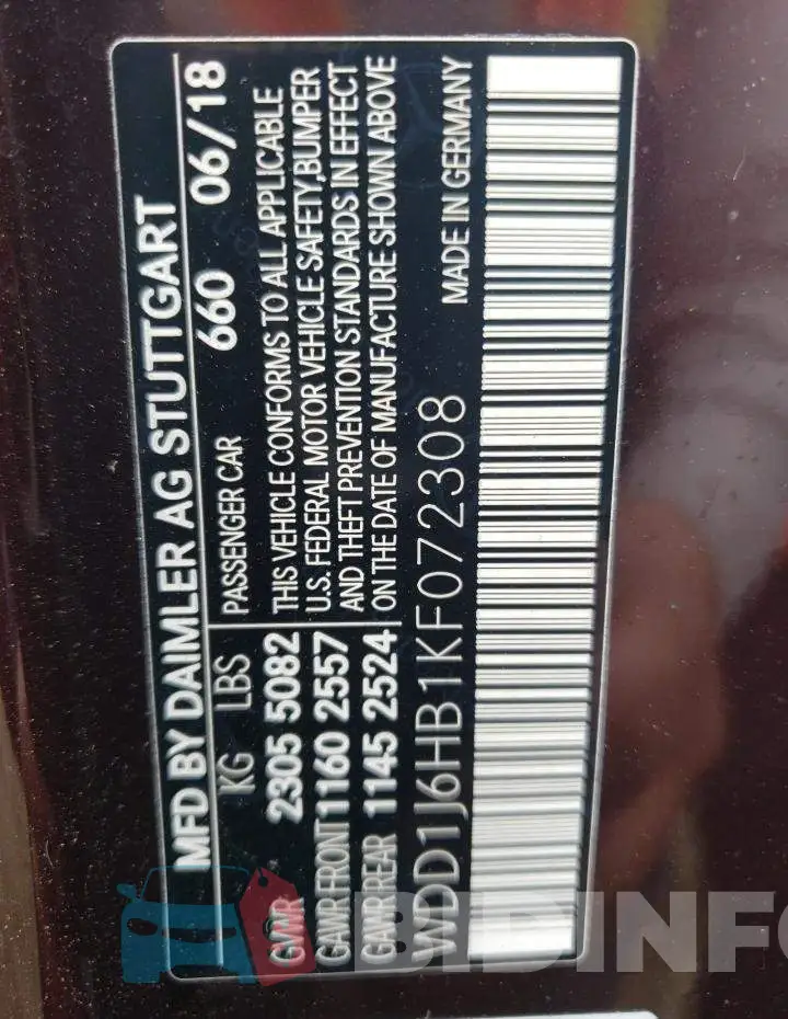 WDD1J6HB1KF072308 Photo# 12