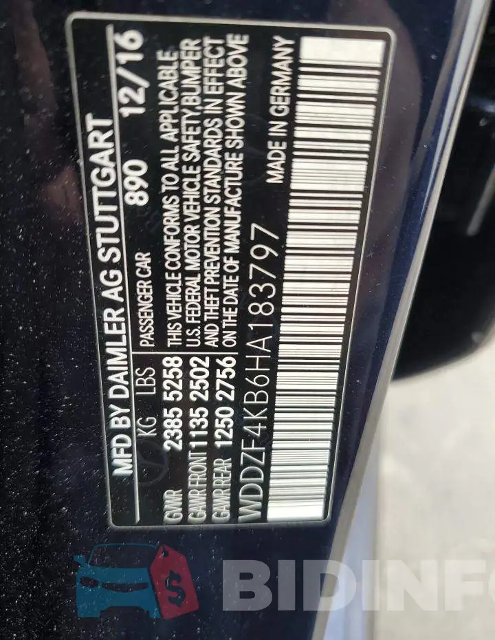 WDDZF4KB6HA183797 Photo# 12