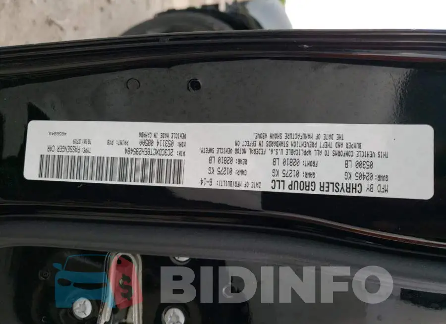 2C3CDXCT8EH295484 Photo# 12