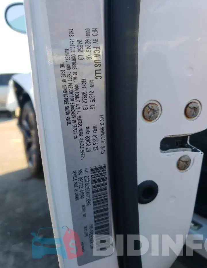 2C3CDZAG1KH716846 Photo# 12