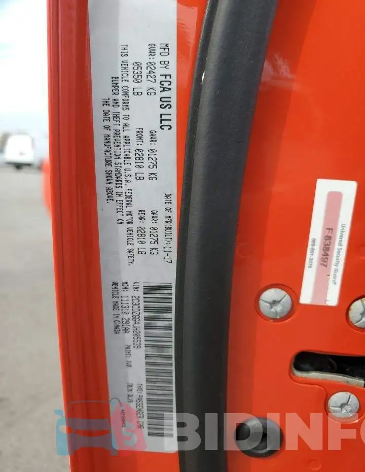 2C3CDZGG4JH205539 Photo# 12