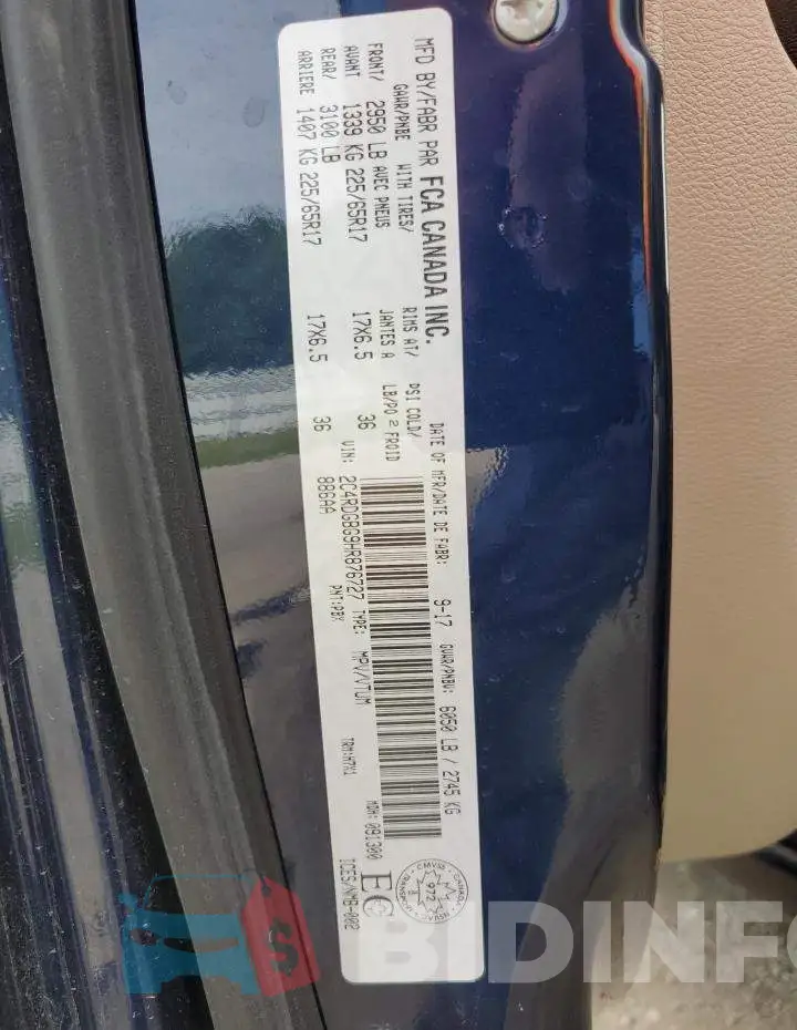 2C4RDGBG9HR876727 Photo# 14
