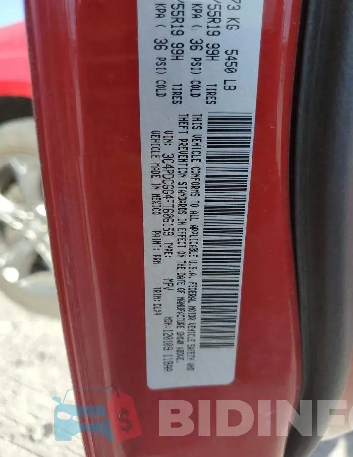 3C4PDCGG4FT606159 Photo# 13