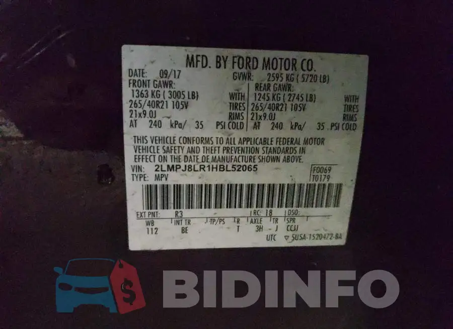2LMPJ8LR1HBL52065 Photo# 13