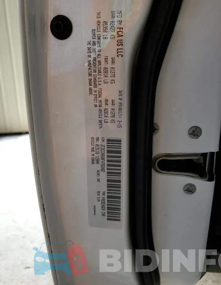 2C3CCARG8FH782082 Photo# 13