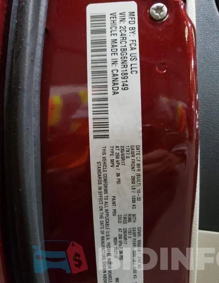 2C4RC1BG6NR189149 Photo# 13