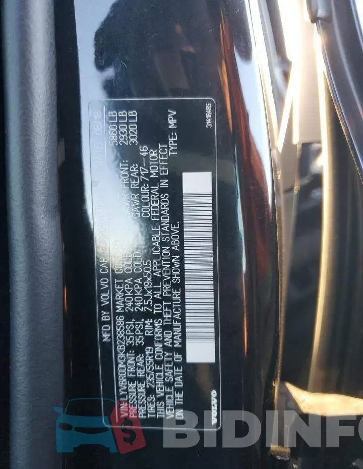 LYVBR0DM3KB238586 Photo# 12