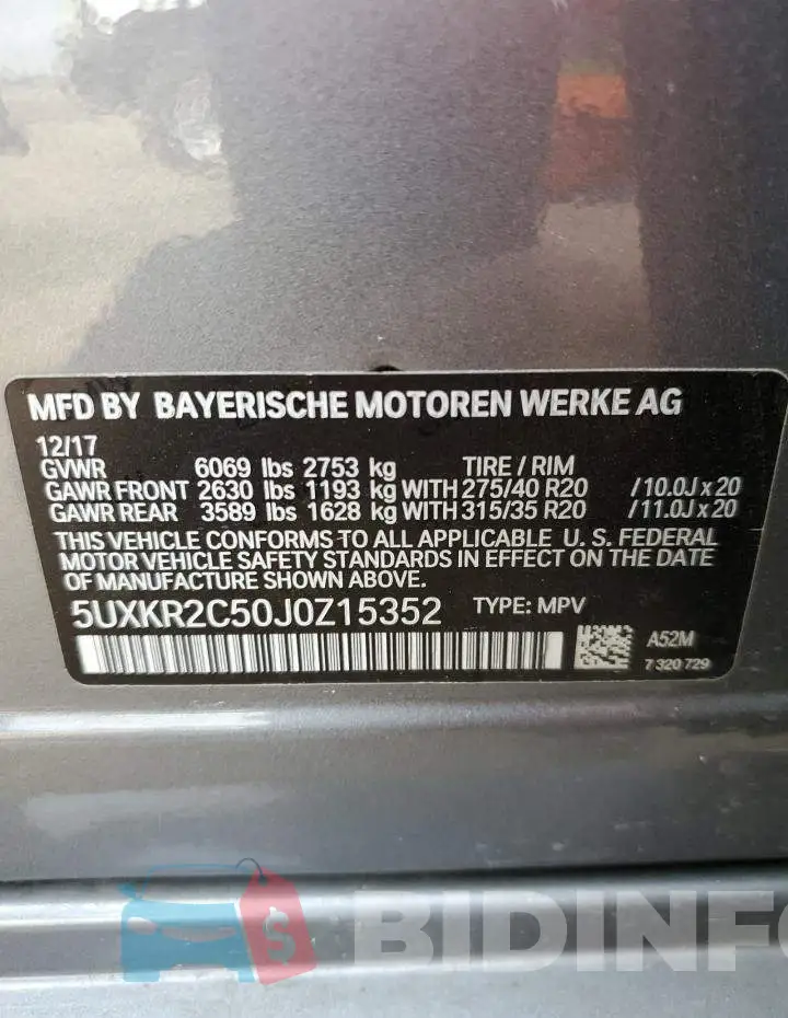 5UXKR2C50J0Z15352 Photo# 12