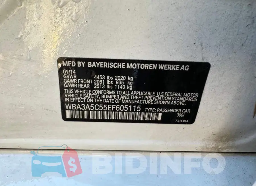 WBA3A5C55EF605115 Photo# 10