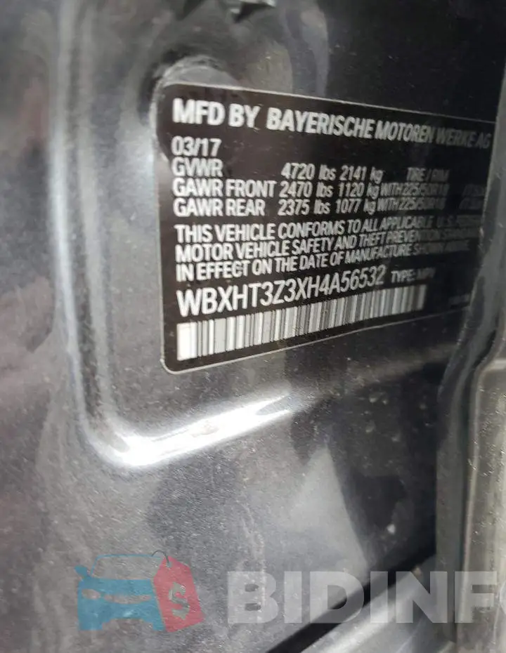 WBXHT3Z3XH4A56532 Photo# 12