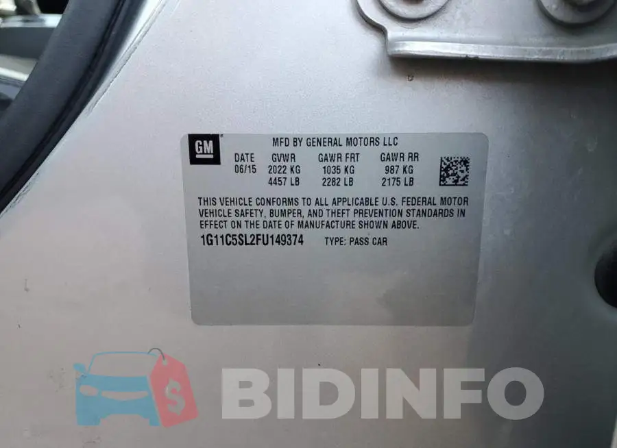 1G11C5SL2FU149374 Photo# 12