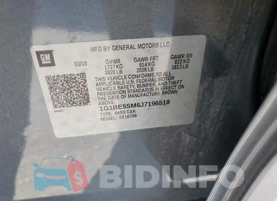 1G1BE5SM6J7196518 Photo# 12