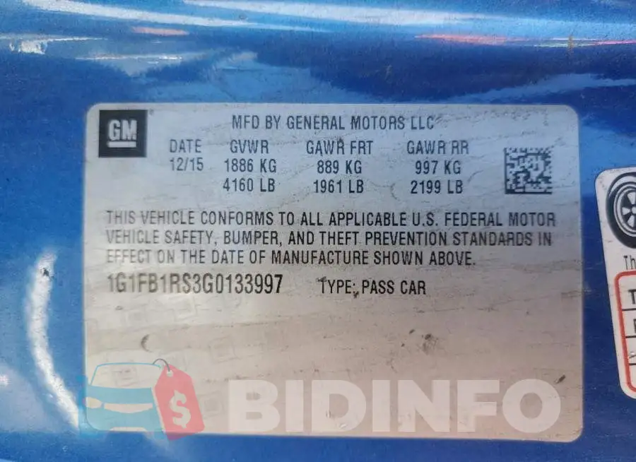1G1FB1RS3G0133997 Photo# 12