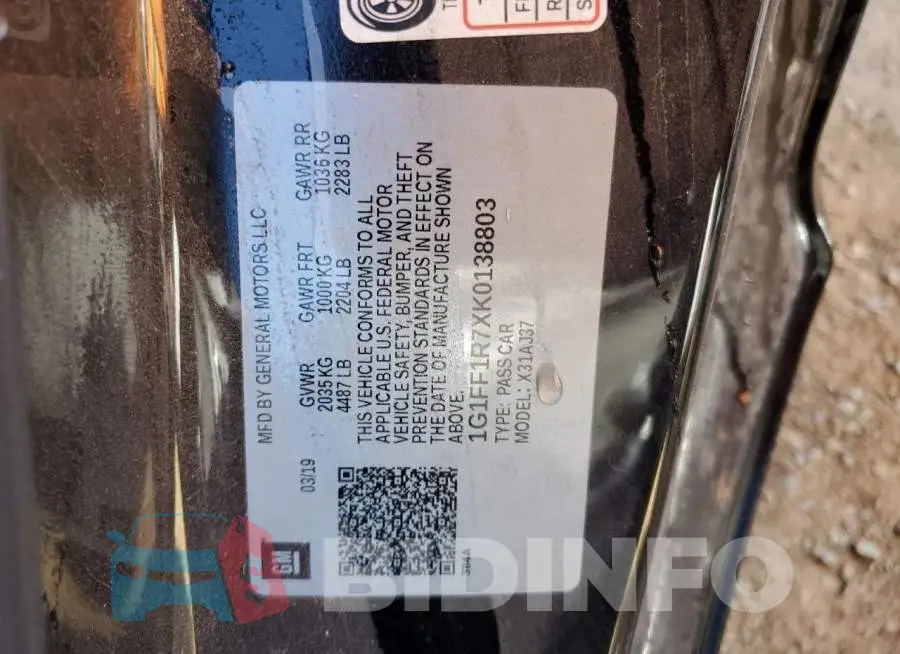 1G1FF1R7XK0138803 Photo# 12