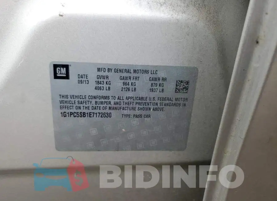 1G1PC5SB1E7172630 Photo# 12