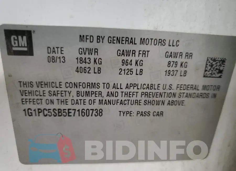 1G1PC5SB5E7160738 Photo# 12