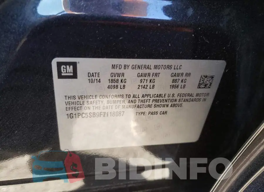 1G1PC5SB9F7118087 Photo# 12