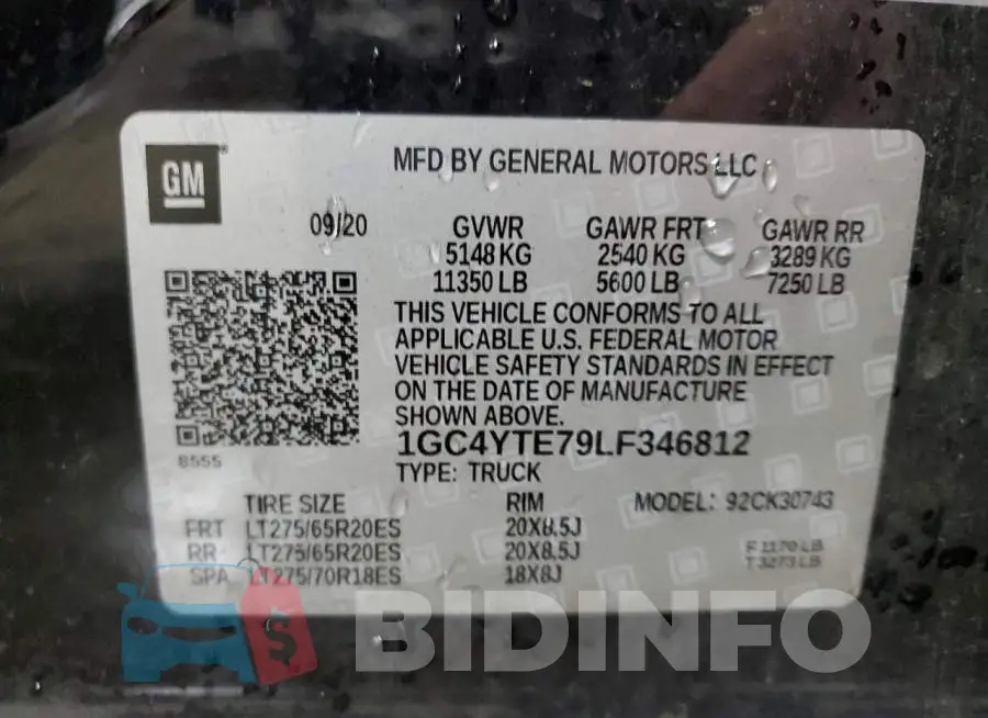 1GC4YTE79LF346812 Photo# 12