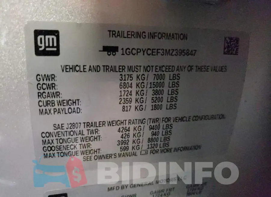 1GCPYCEF3MZ395847 Photo# 12